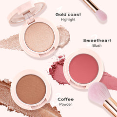 Color Nymph bronzer pan closeup showing smooth finish for natural contouring