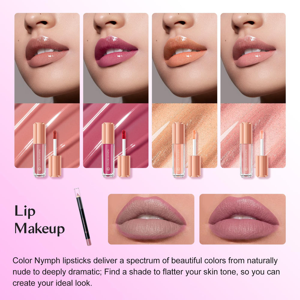 Color Nymph cheek swatches showing blush and highlighter for natural glow