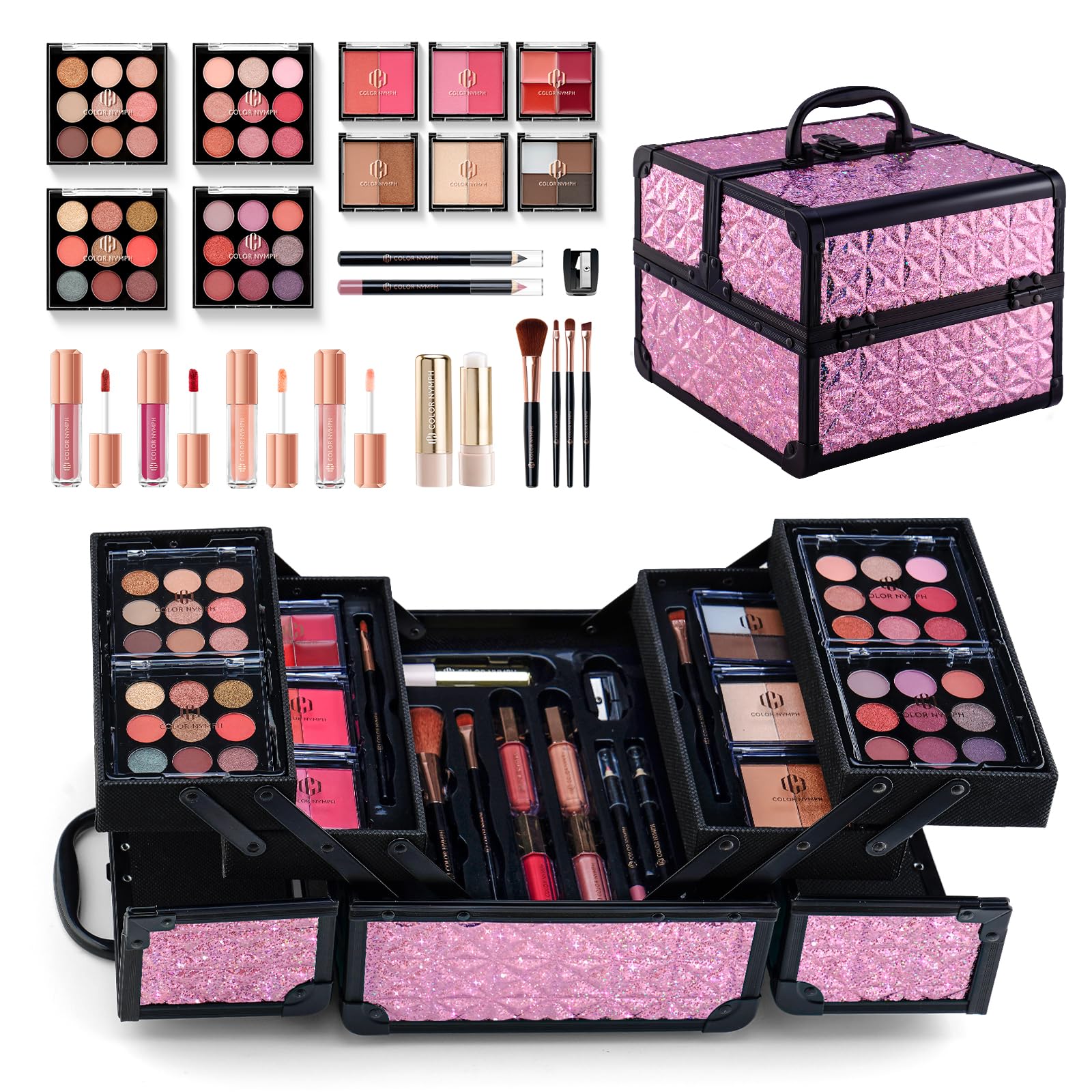 Color Nymph front case showing complete kit and organized compartments for easy storage