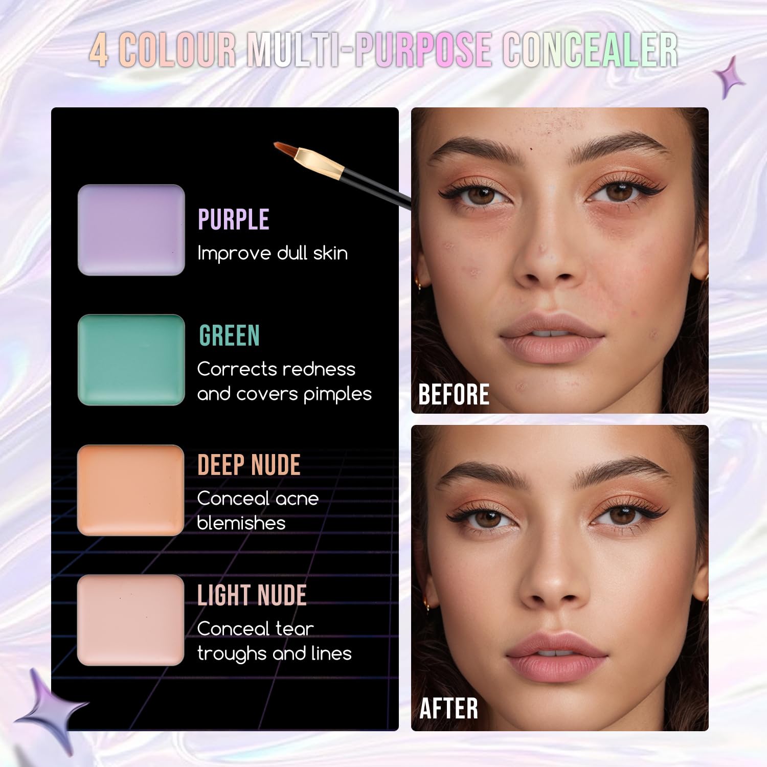 Color Nymph lip glosses and lipliners detail showing color variety