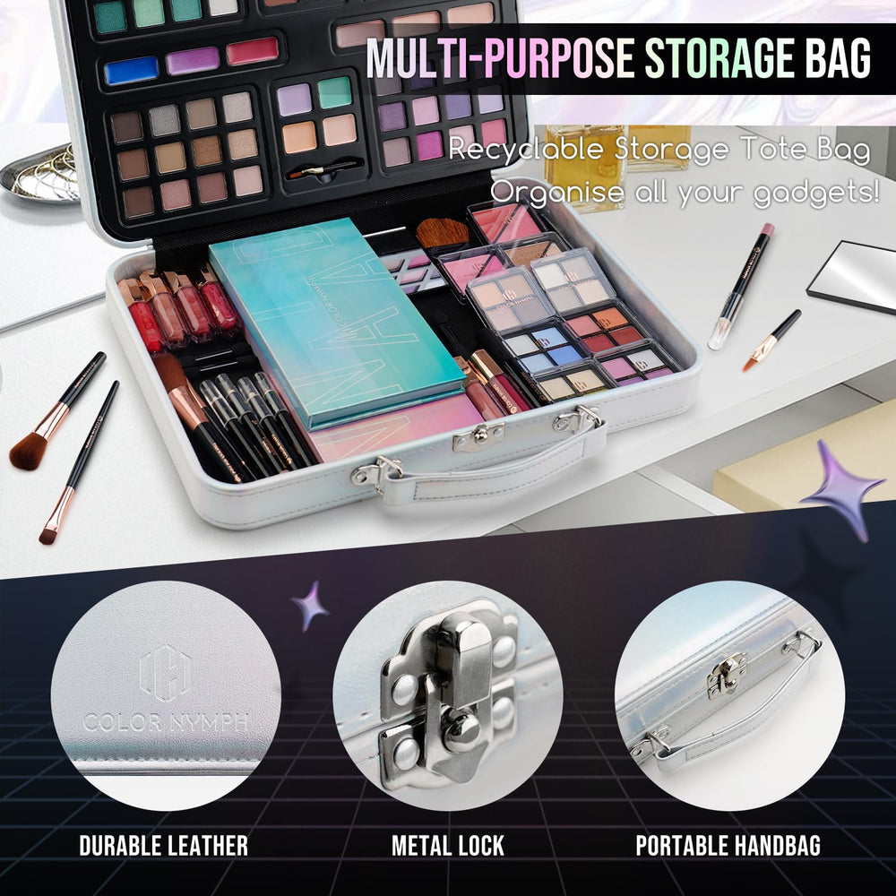 Color Nymph kit held in hand to show compact travel-ready size