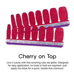 Color Street peeling a double-ended strip demonstrating fast mess-free application