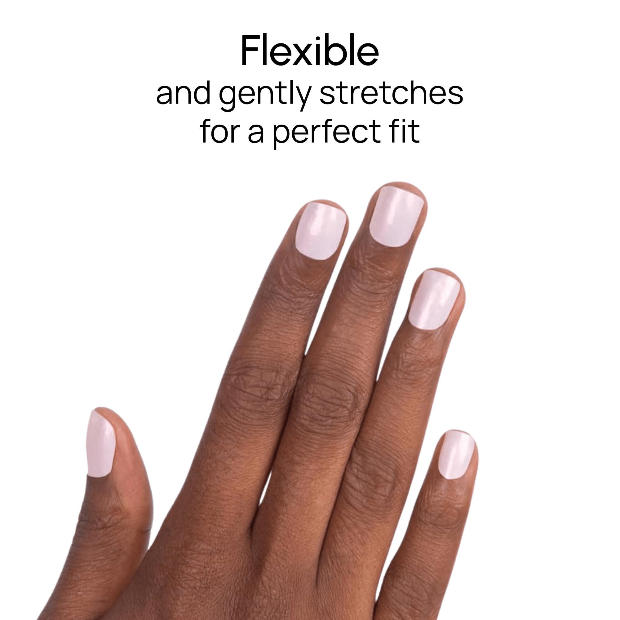 Color Street strips on fingers comparing sizes for accurate fit benefit