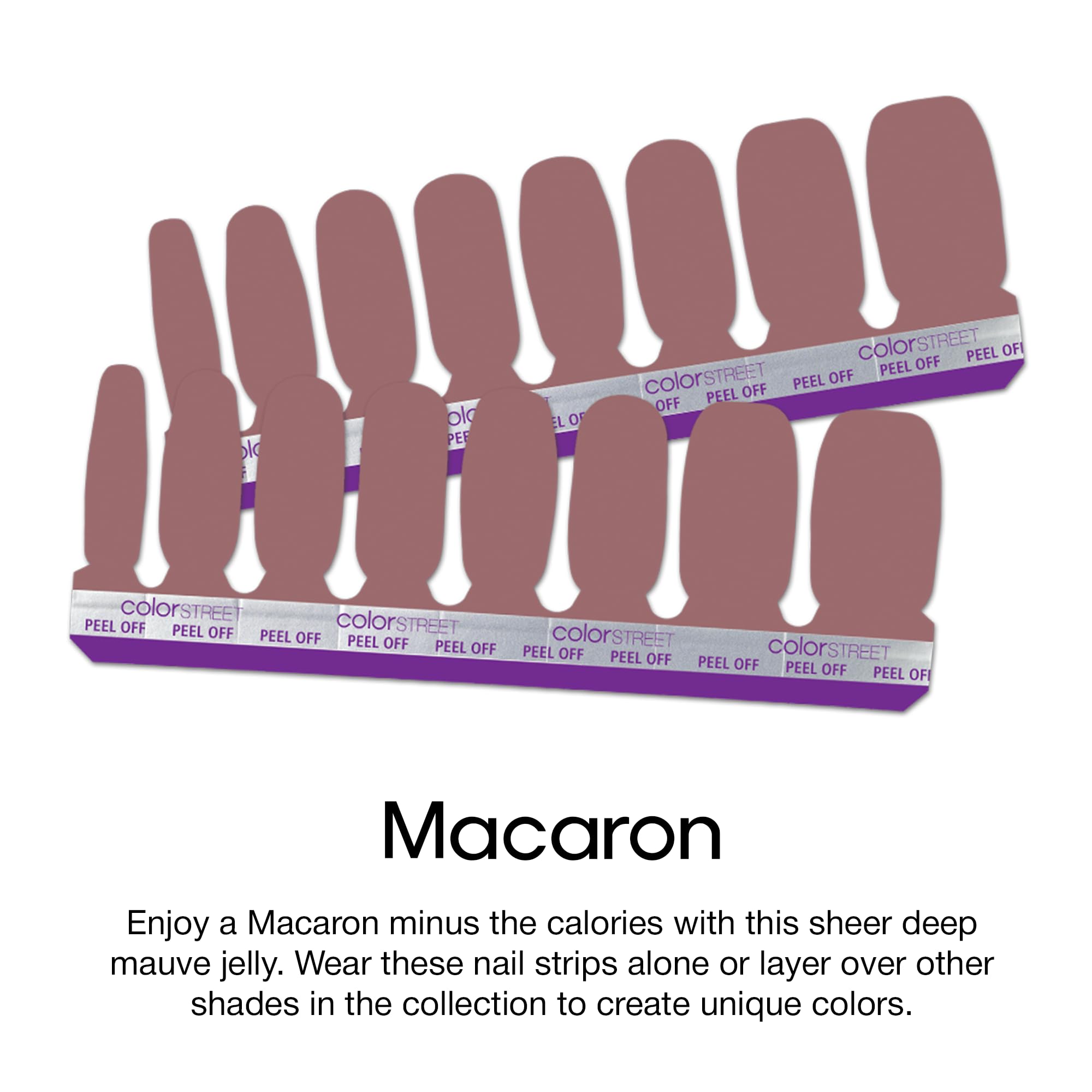 Color Street strips displayed by size for accurate fit and low waste