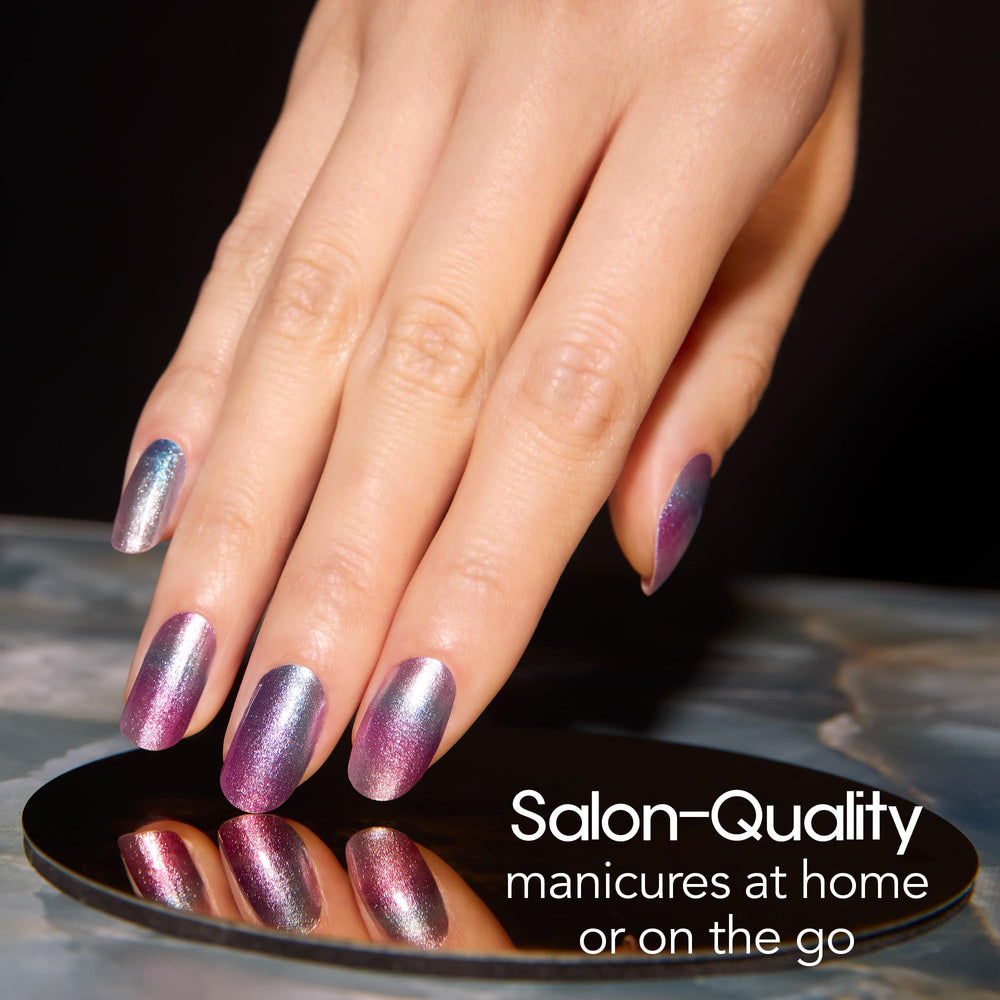 Color Street strips applied on hand displaying instant polished look