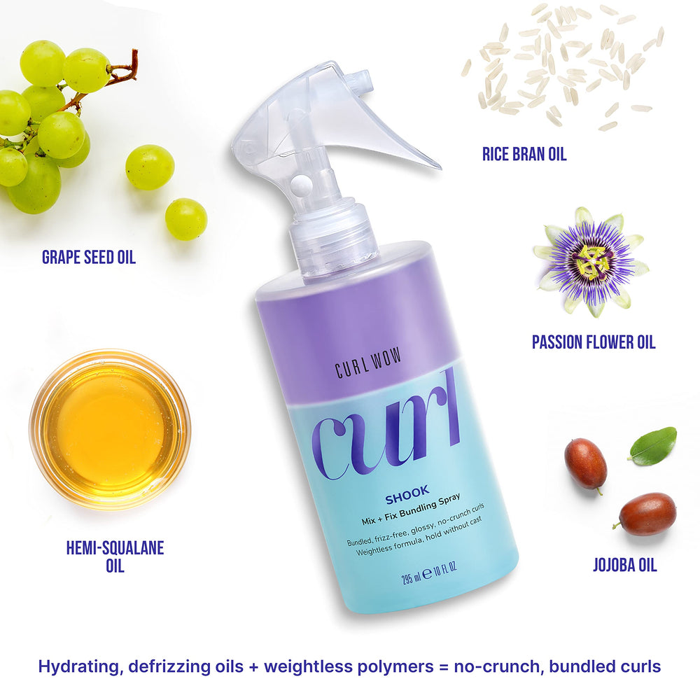 COLOR WOW bottle held in hand for size and scale, convenient travel-friendly benefit