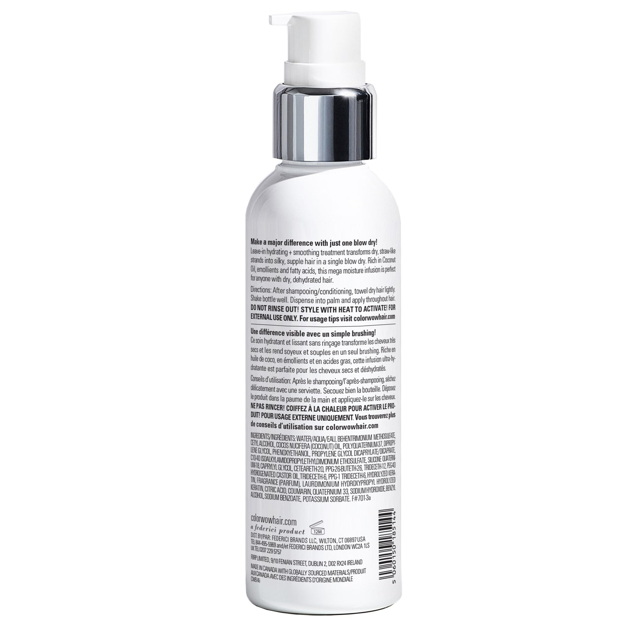 COLOR WOW bottle open with pump dispensing treatment for easy application