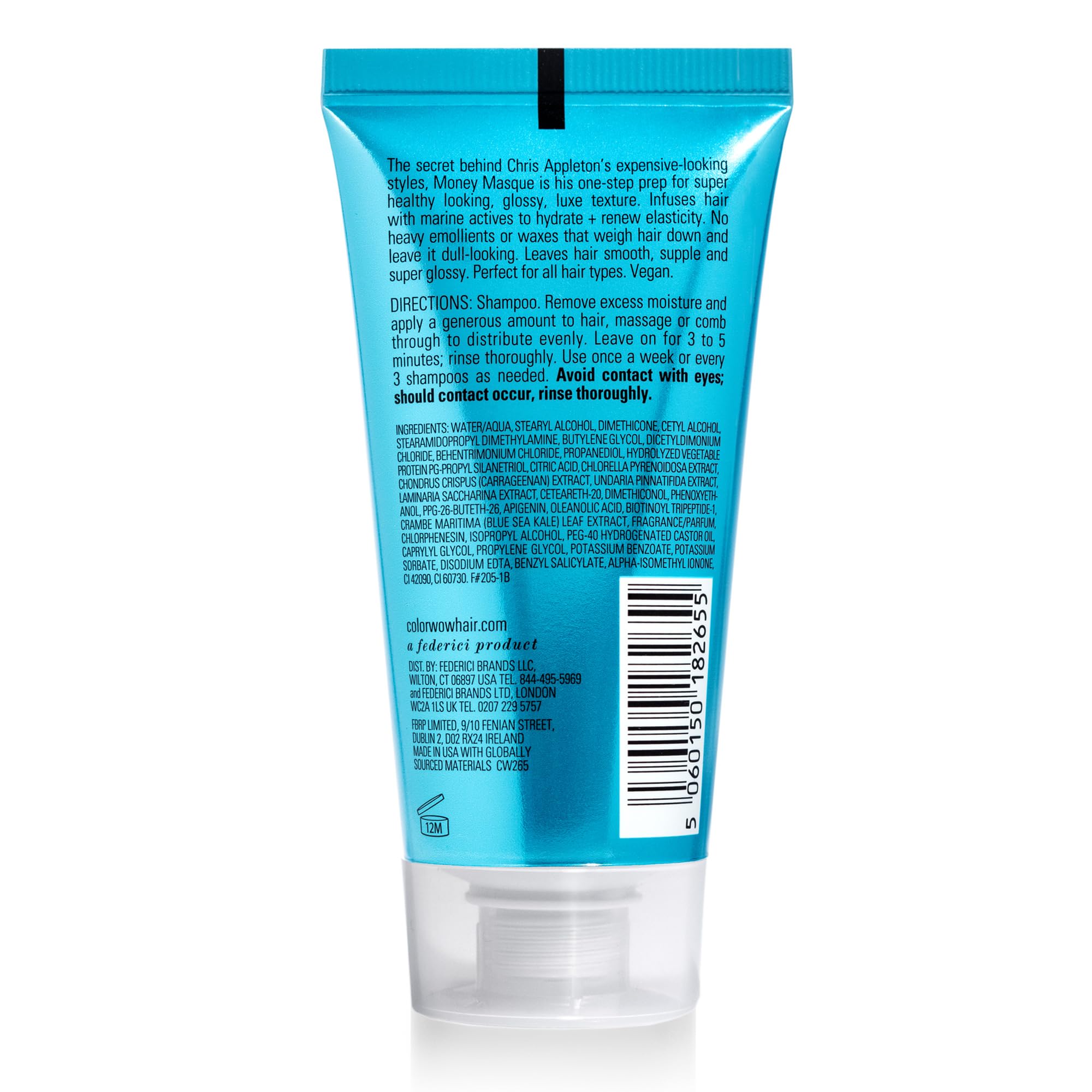 COLOR WOW masque texture close-up in spoon, shows lightweight creamy absorbent formula benefit