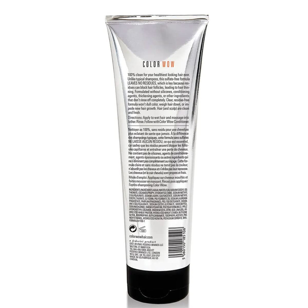 COLOR WOW creamy rich lather close-up demonstrating gentle effective cleanse
