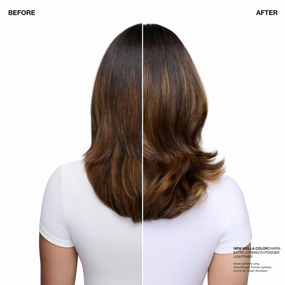 COLORCHARM paired with post-treatment showing reduced breakage benefit