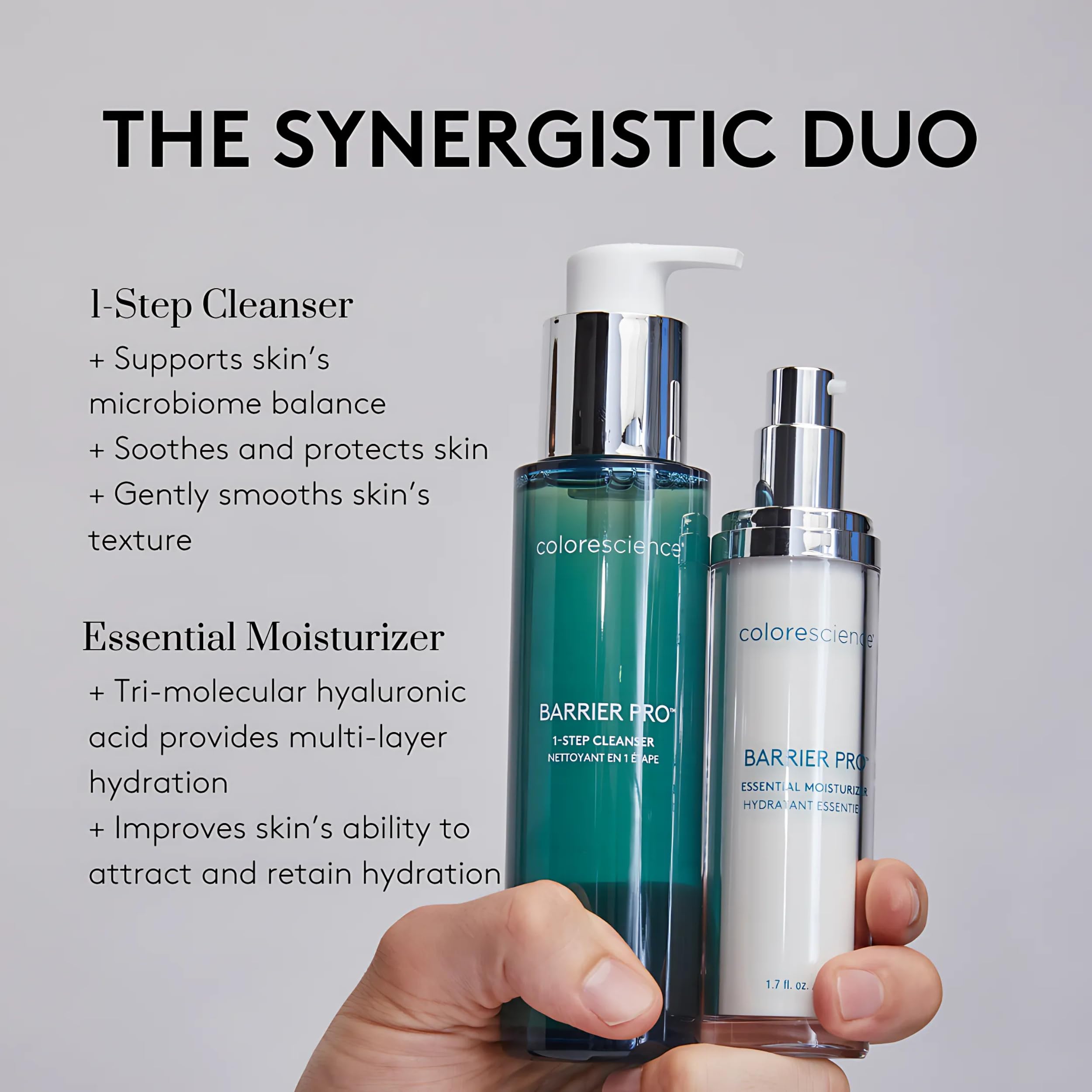 Colorescience bottle styled in bathroom setting suggesting daily routine fit