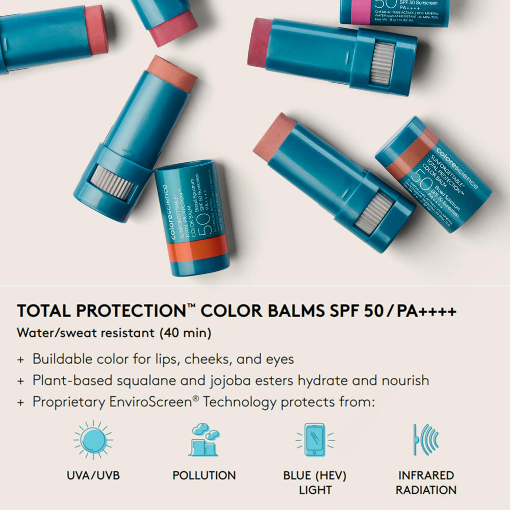 Colorescience Bronze styled with sunlight emphasizing environmental defense