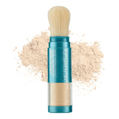 Colorescience brush-on shield front packaging showing compact portability