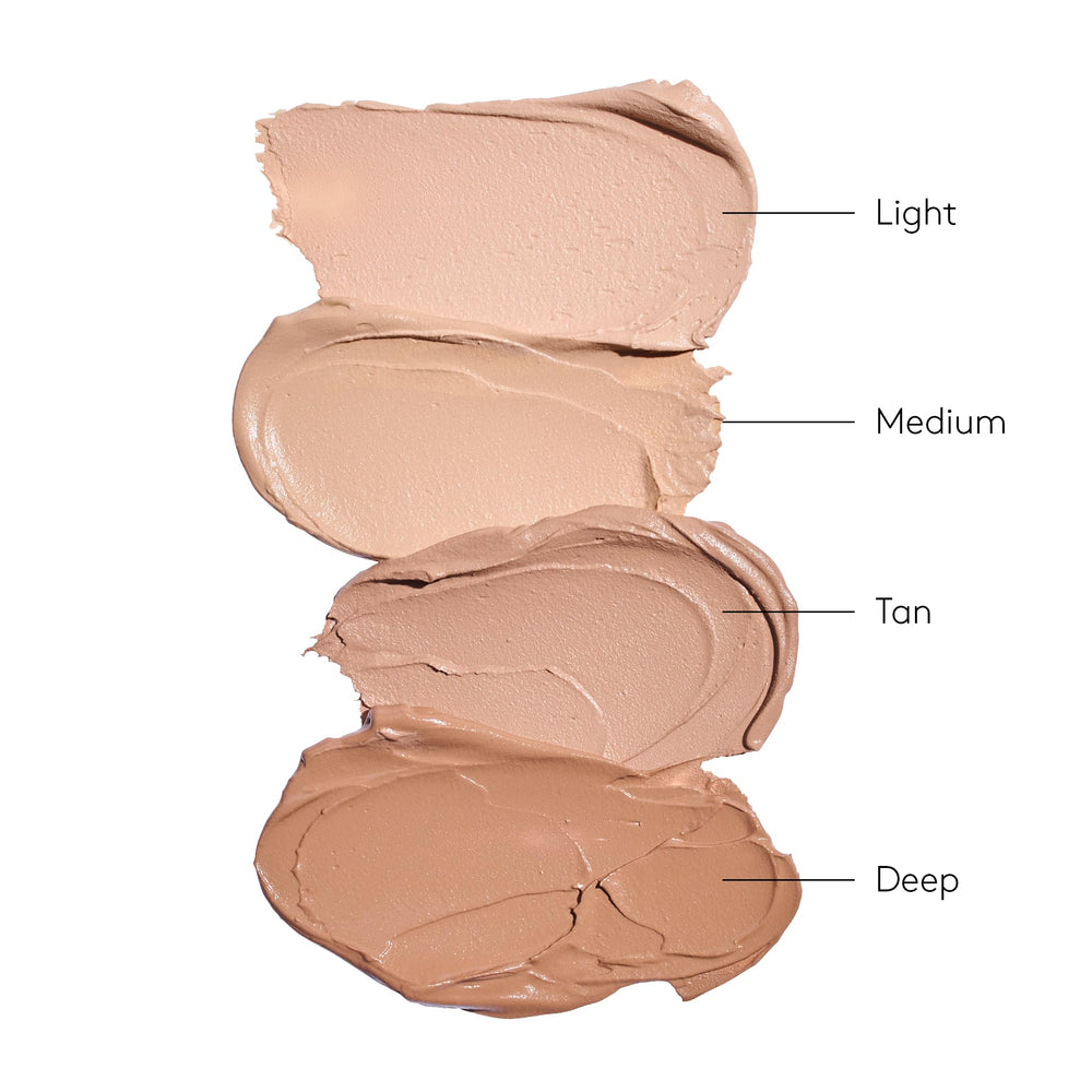 Colorescience dispensing product into hand illustrating easy pump use and lightweight feel