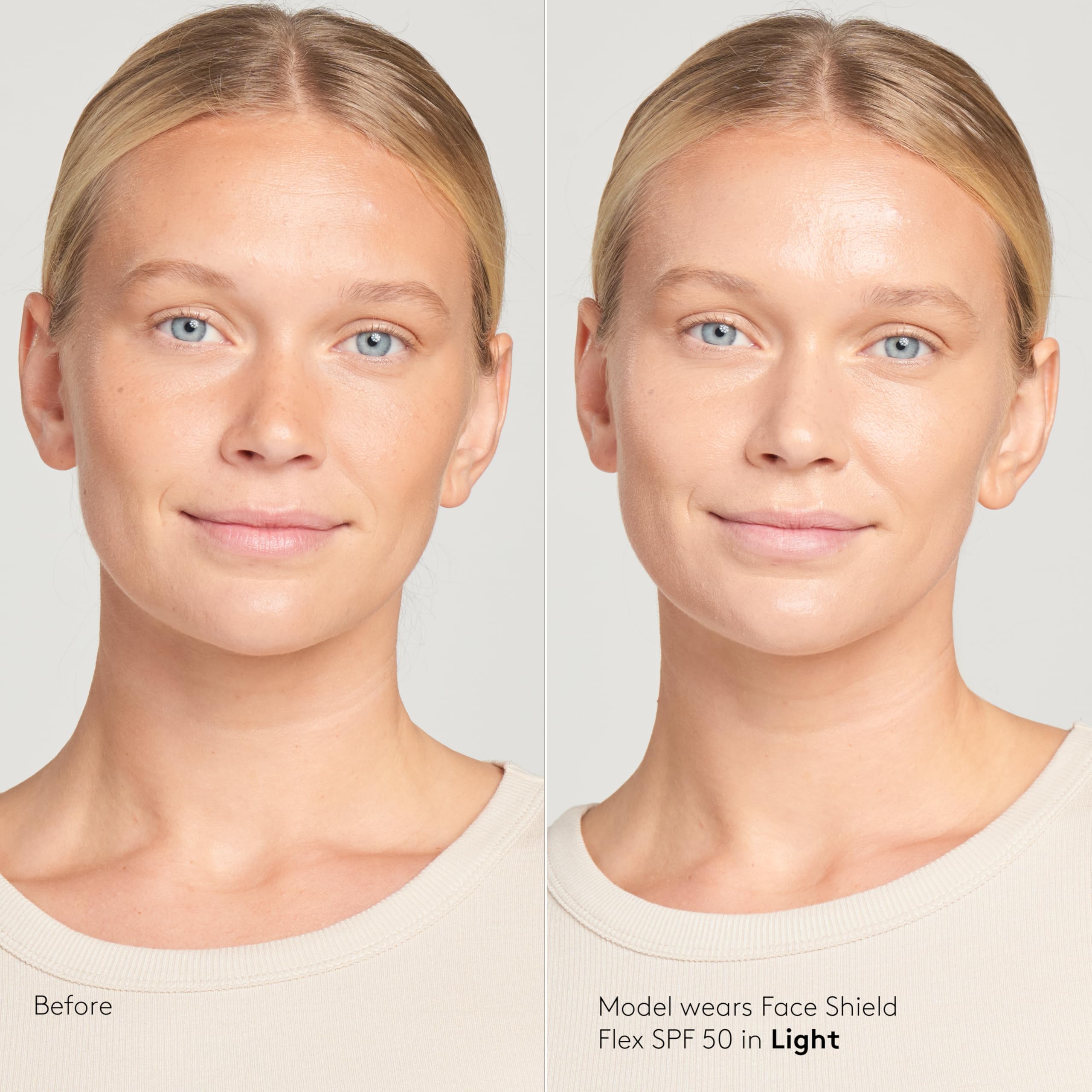 Colorescience swatches on arm showing tone-adapting pigment and buildable coverage