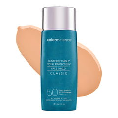 Colorescience Face Shield front packaging showing bottle and label, clear protection