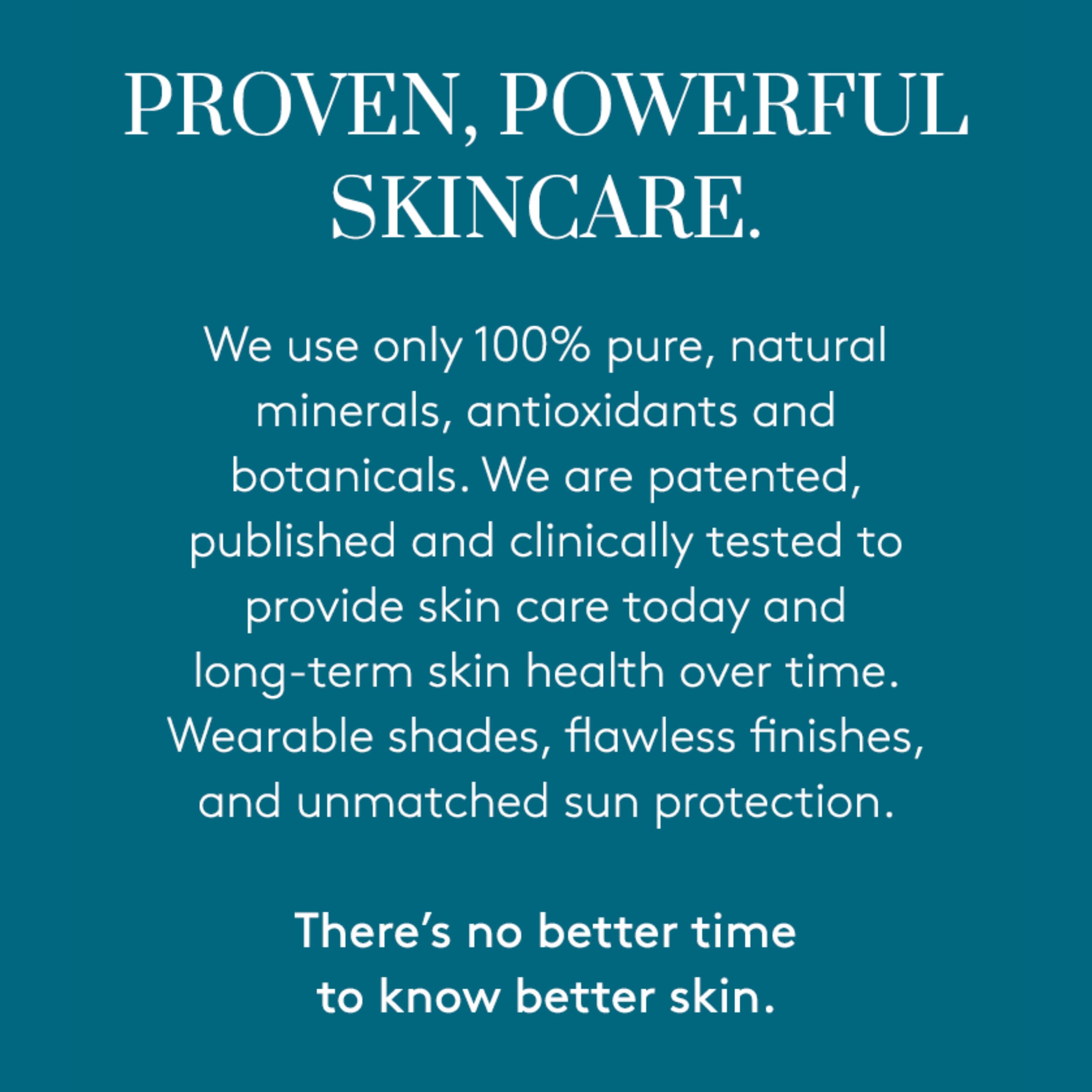 Colorescience applied outdoors demonstrating SPF 30 protection and luminous finish