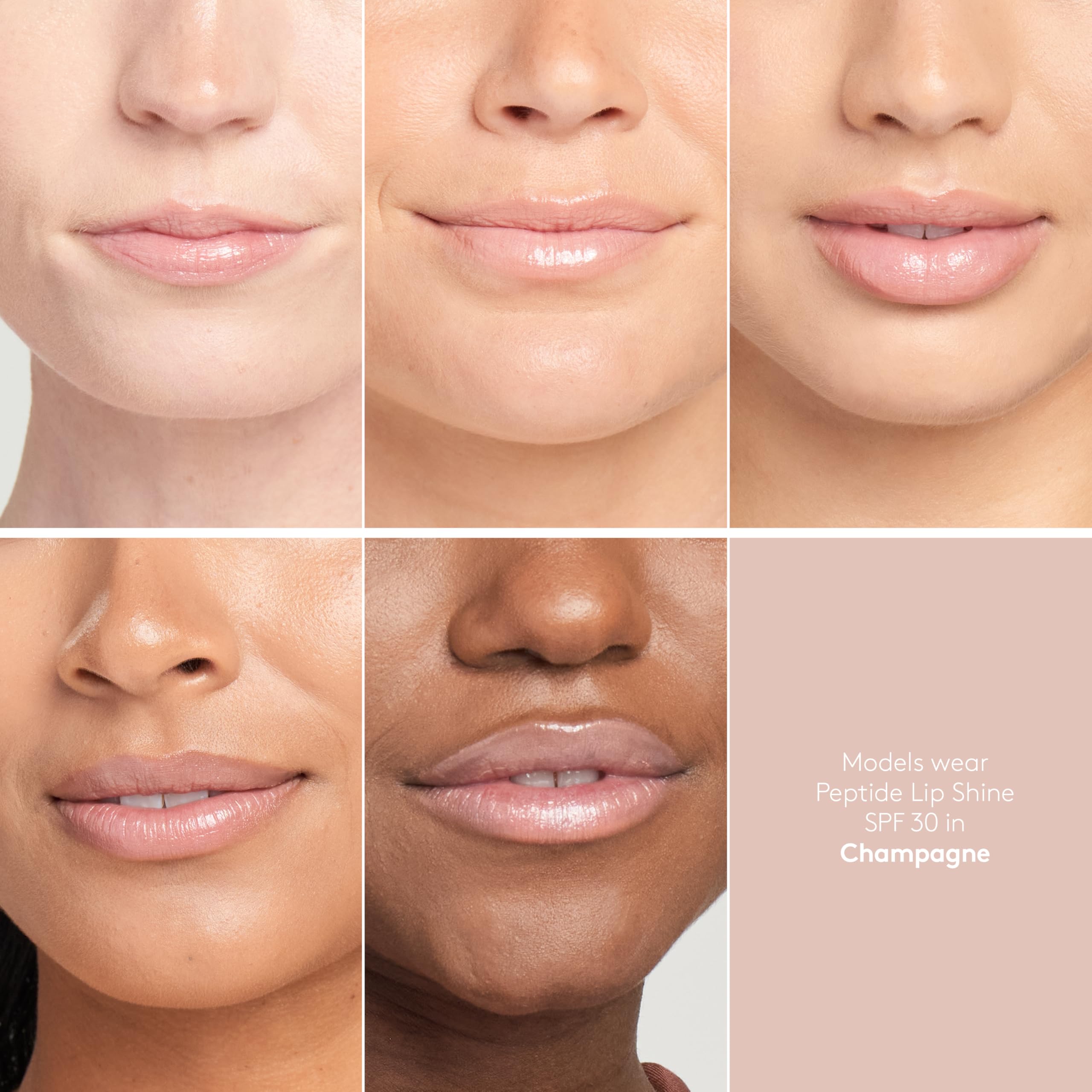 Colorescience gloss on lips lifestyle image showing natural plumping effect