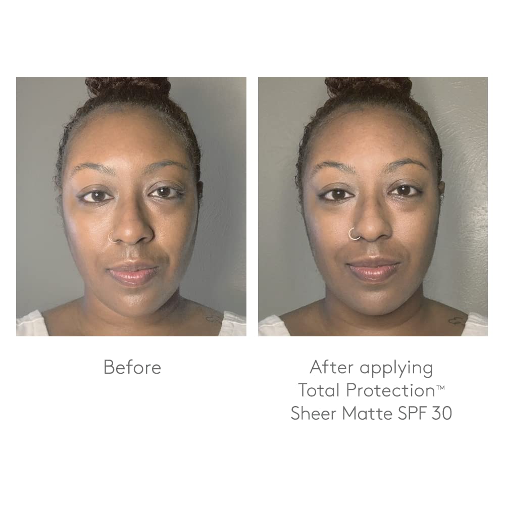 Colorescience applied over foundation demonstrating seamless compatibility