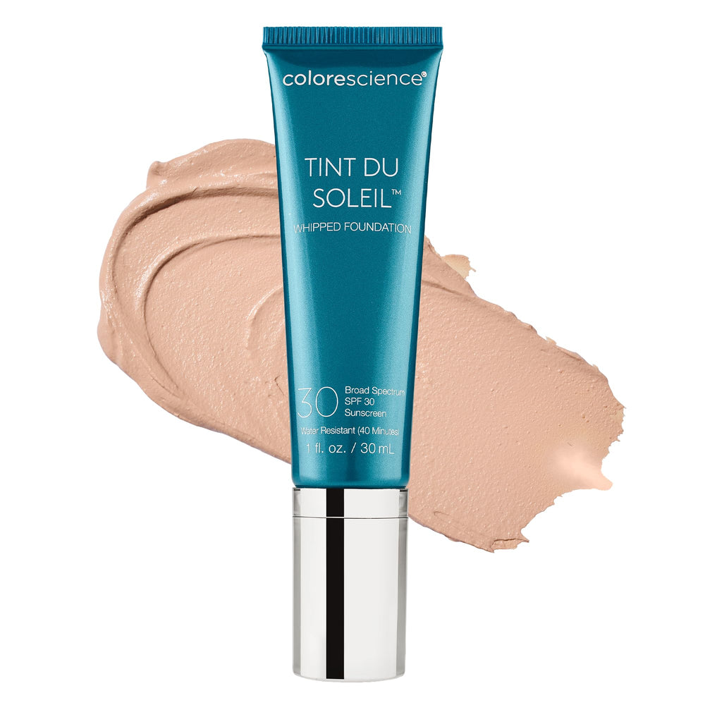 Colorescience front packaging showing SPF 30 and lightweight finish benefit