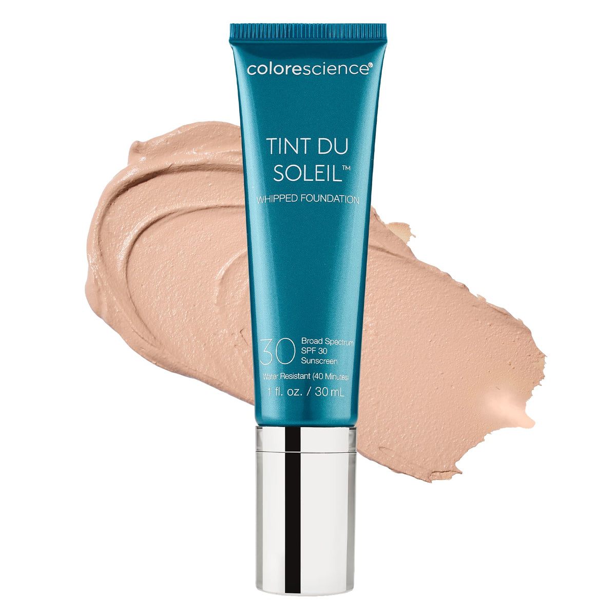 Colorescience front packaging showing SPF 30 and lightweight finish benefit
