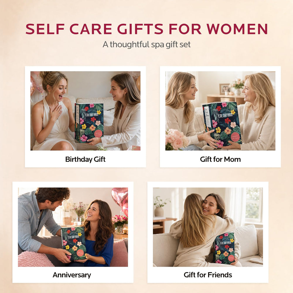 colorfarm packaging gift ready box with tools displayed as a presentable skincare gift set