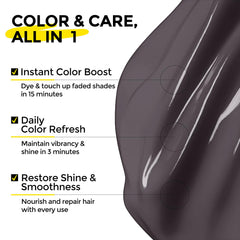 COLORLOMO applying silver conditioner on bleached hair for tone correction