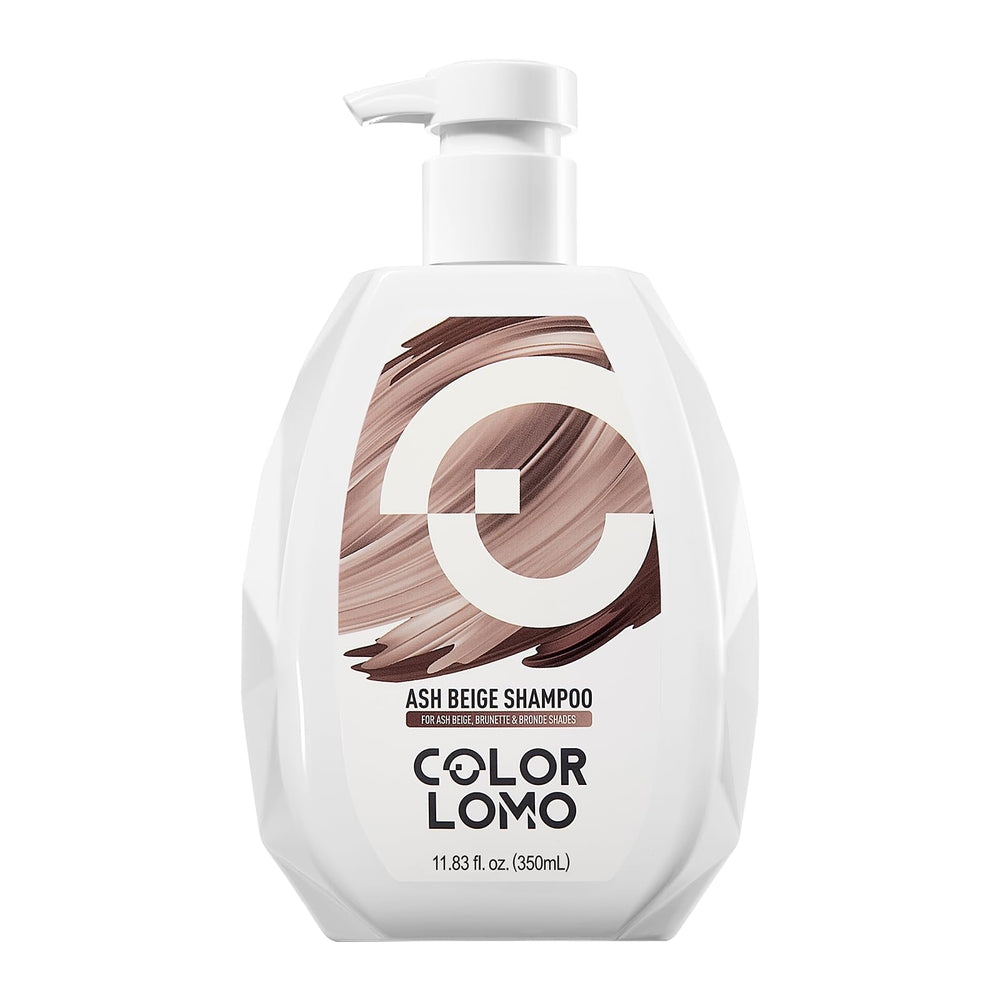 COLORLOMO front bottle showing ash beige label and clear color protection benefits