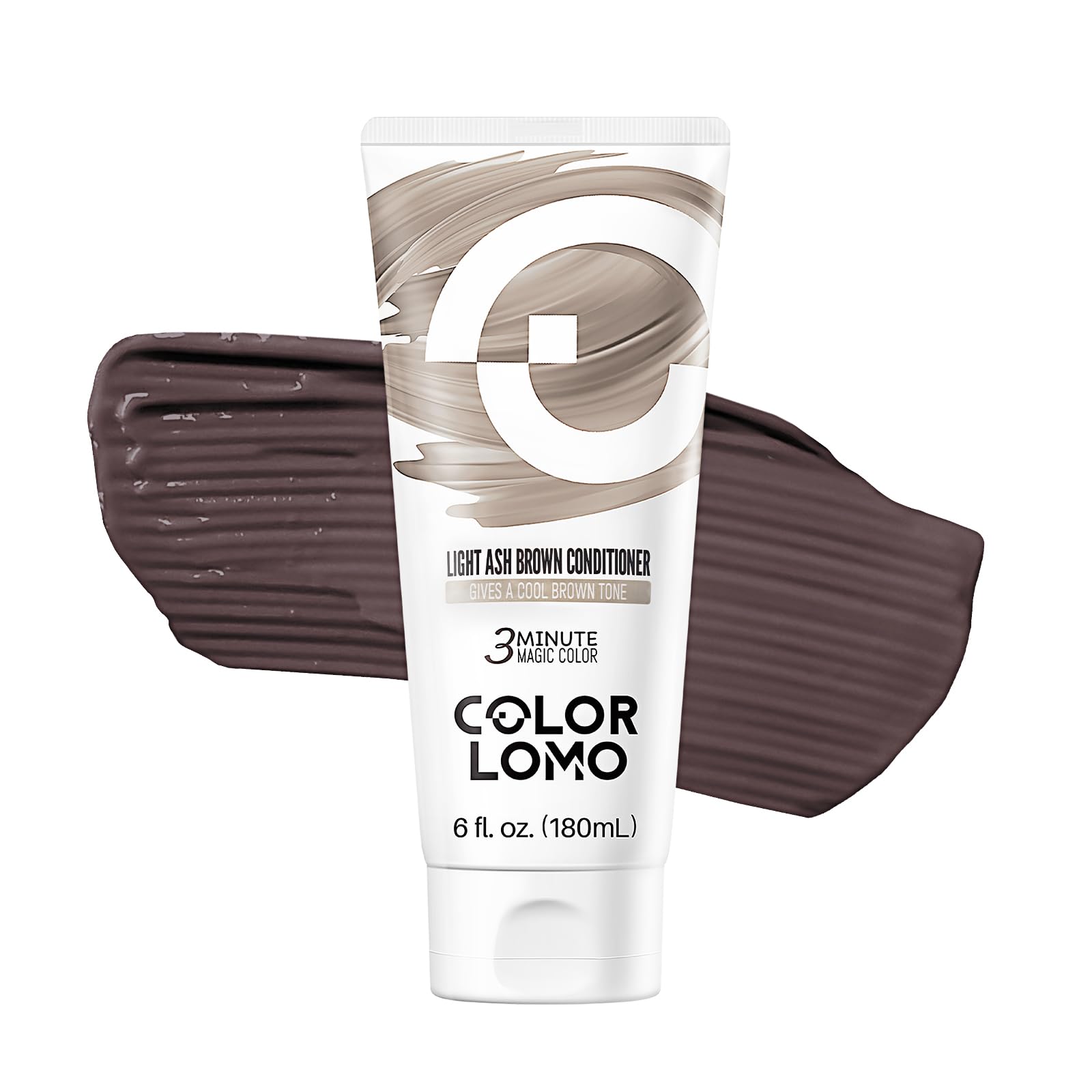 COLORLOMO front bottle showing Light Ash Brown label and hydrating benefit