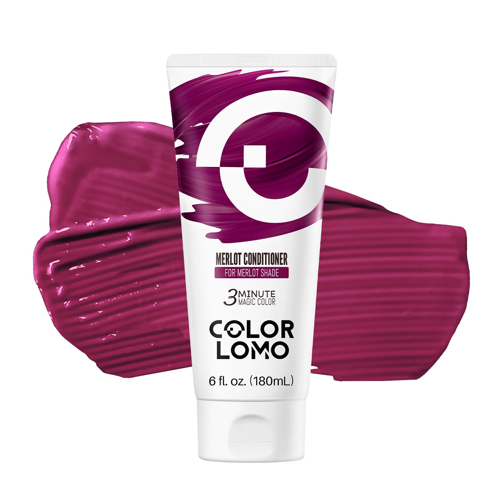 COLORLOMO Merlot front packaging showing bottle and label benefit: clear shade info