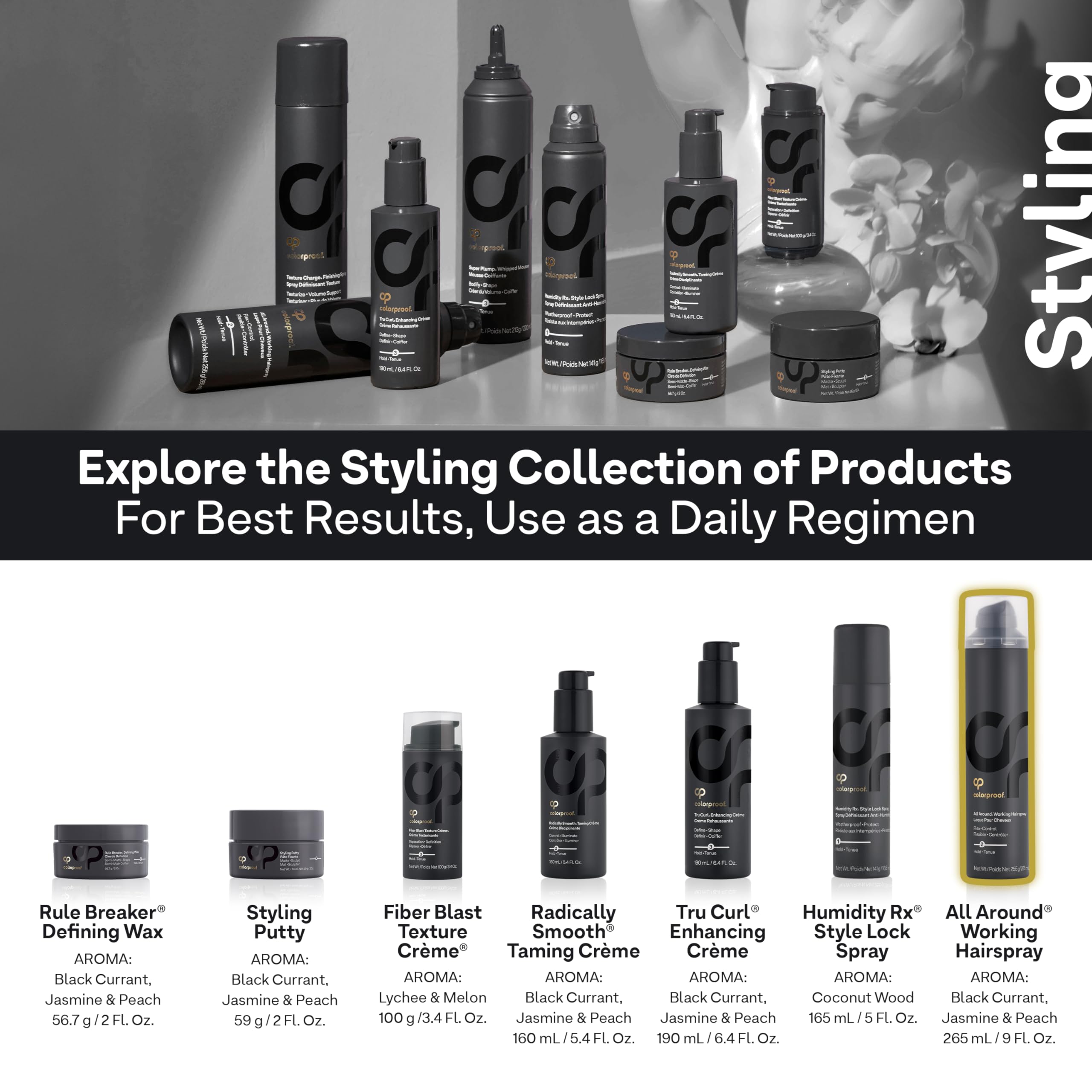 ColorProof bottle on shelf lifestyle scene conveying everyday use