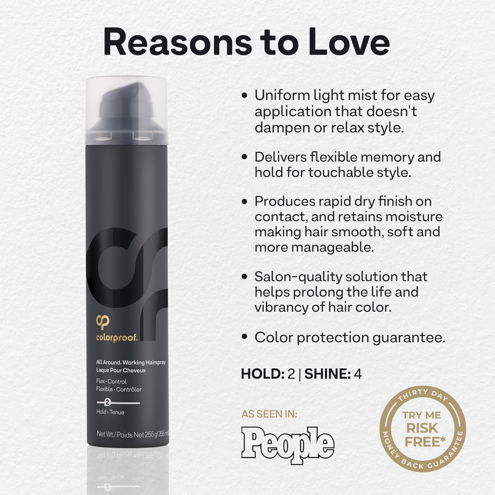 ColorProof fine mist spraying for even, quick-dry application benefit