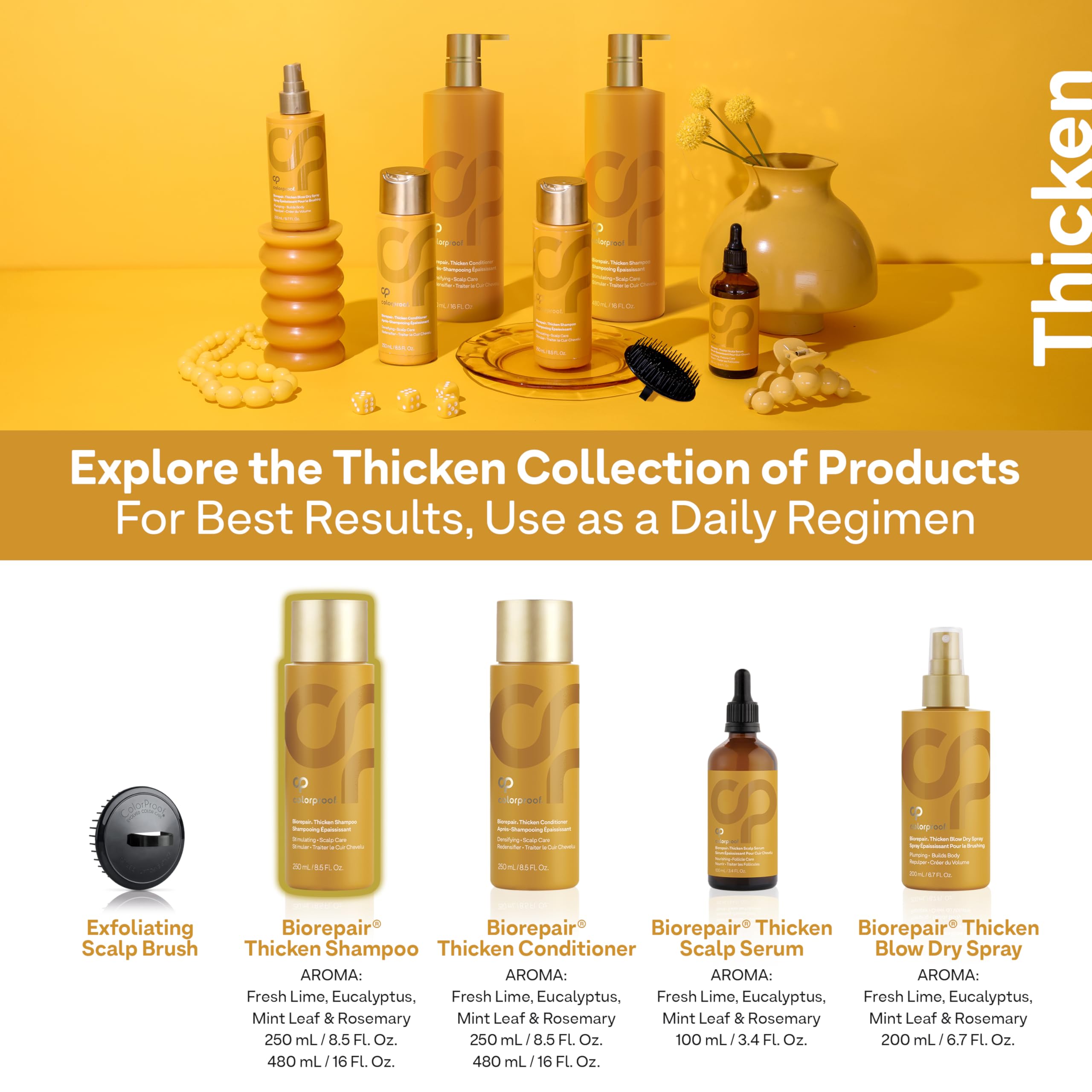 ColorProof shampoo on bathroom shelf styled for daily routine benefit