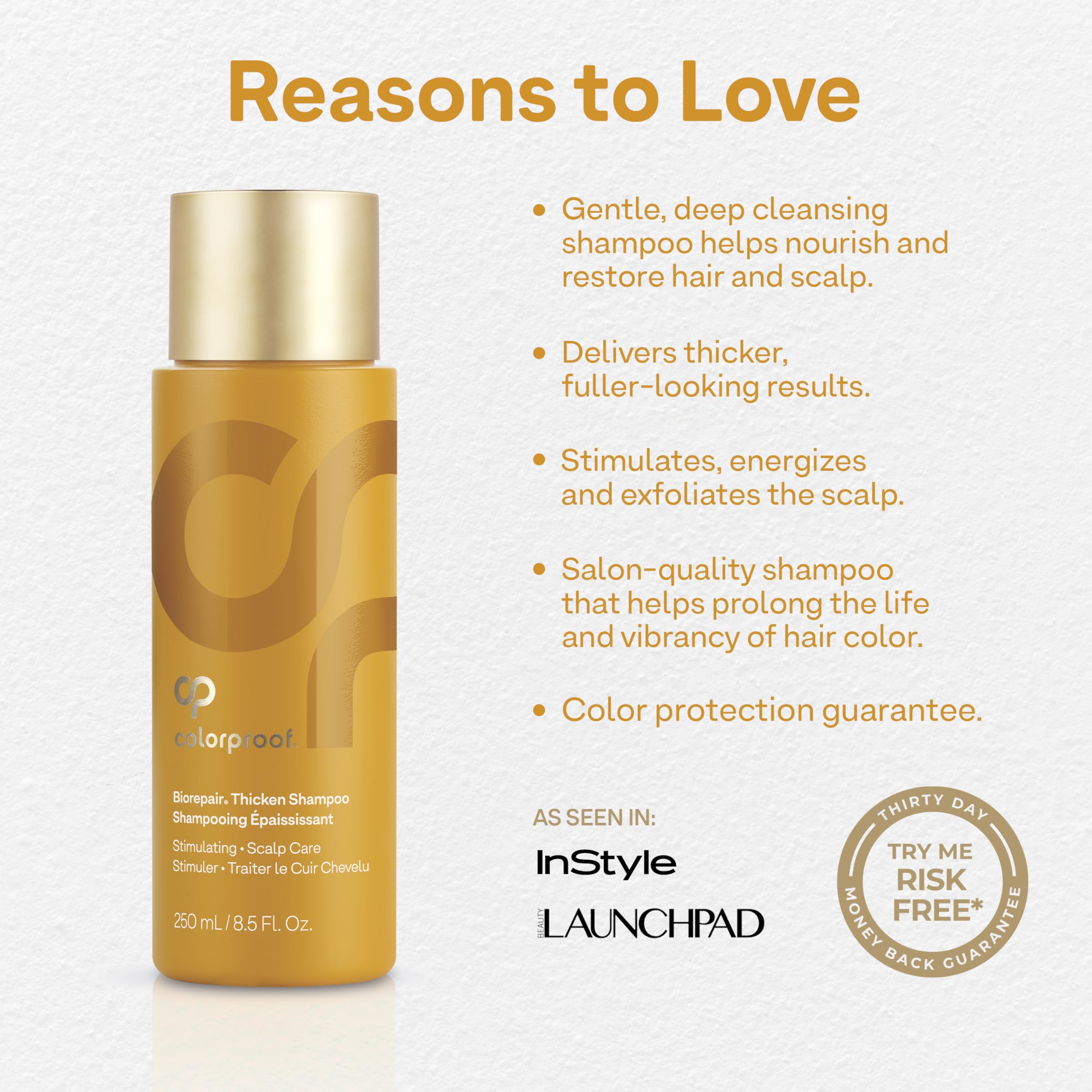 ColorProof shampoo in use with scalp brush promoting exfoliation benefit