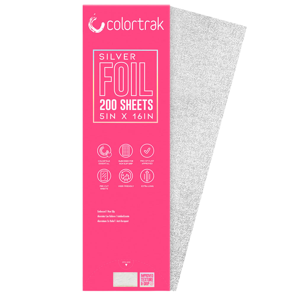 Colortrak front packaging showing box of 100 pre-cut foils for fast use