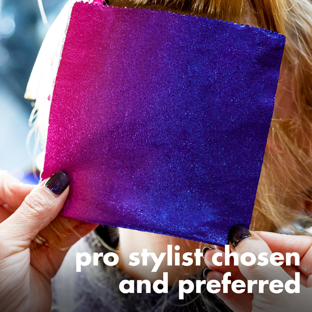Colortrak foil used during highlighting demonstrating neat, secure wraps