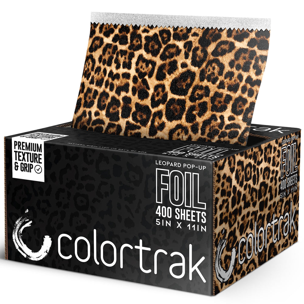 Colortrak box front showing leopard pop-up foil, professional organization benefit