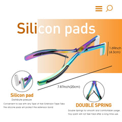 ColorYoung plier in use by stylist pressing tape-in extension for a smooth, flat finish
