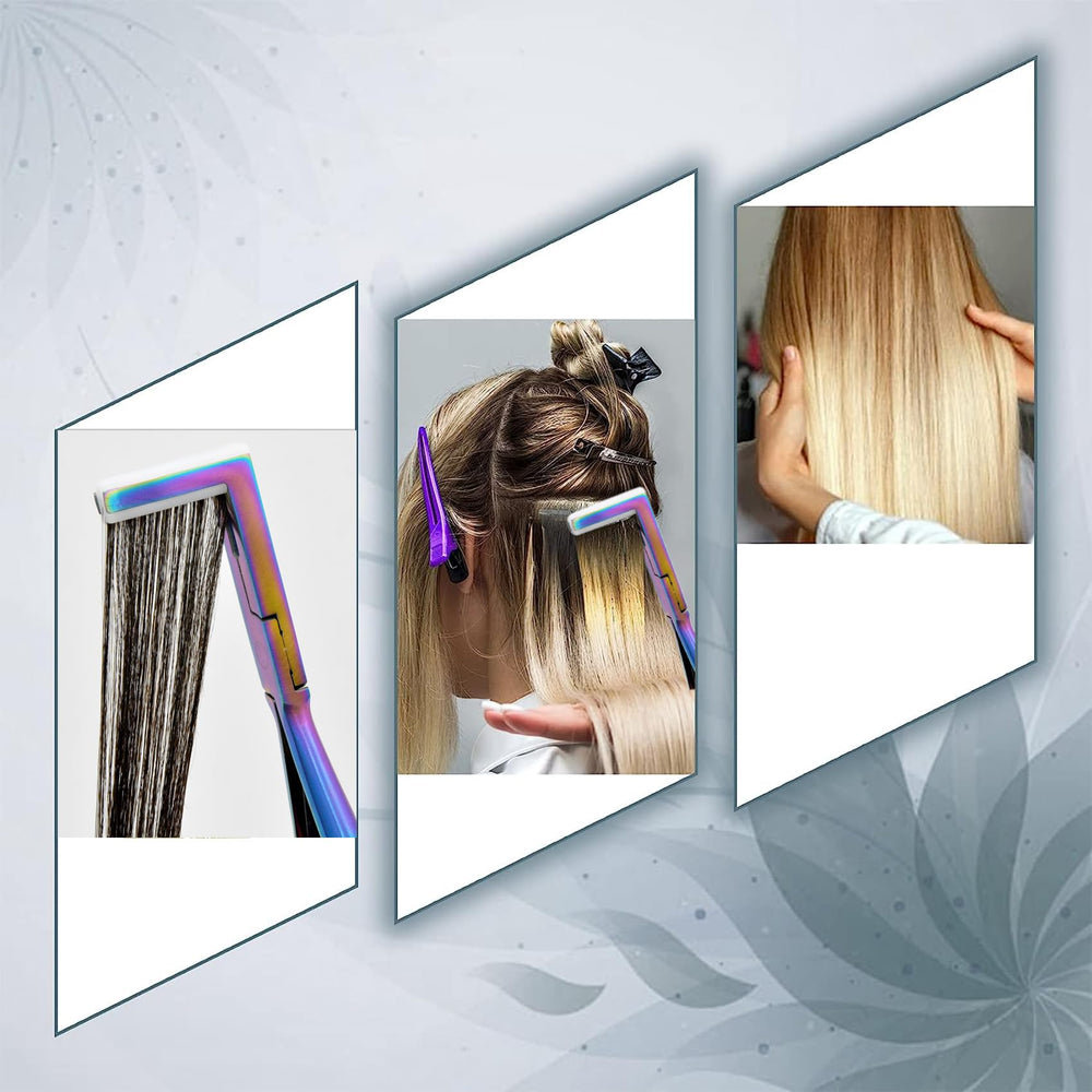 ColorYoung plier held in hand to show 8-inch scale and balanced control for repetitive salon work