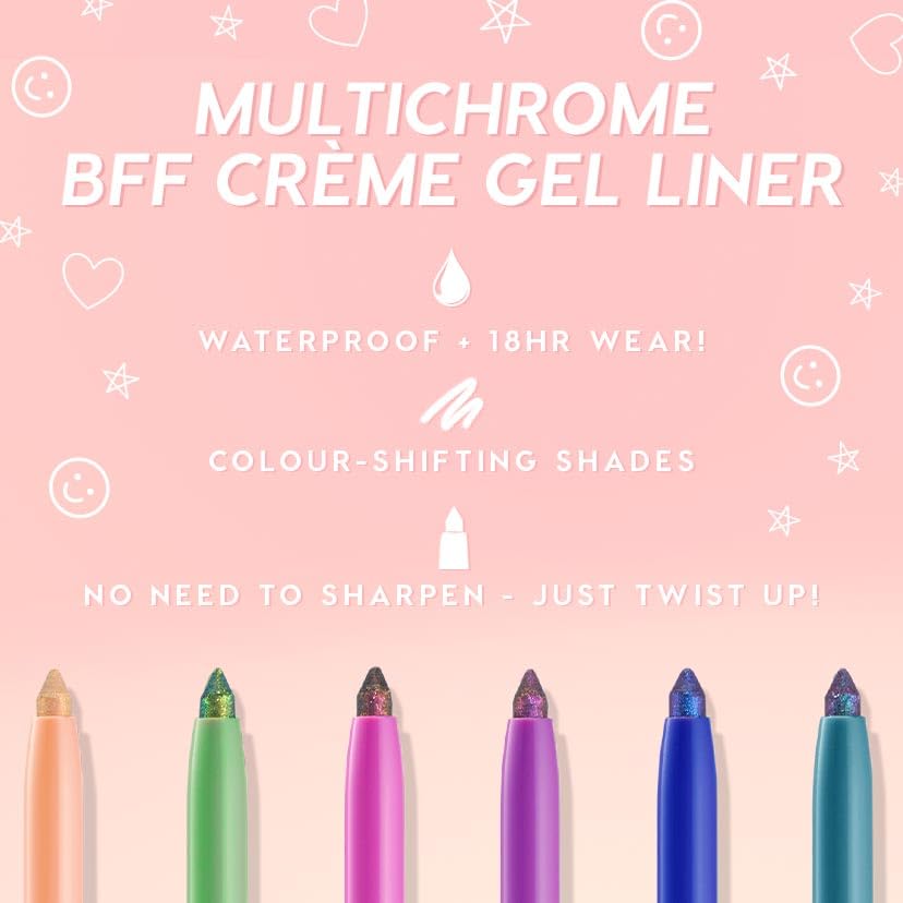 ColourPop BFF eyeliner applied on upper lashline showing longwear waterproof benefit