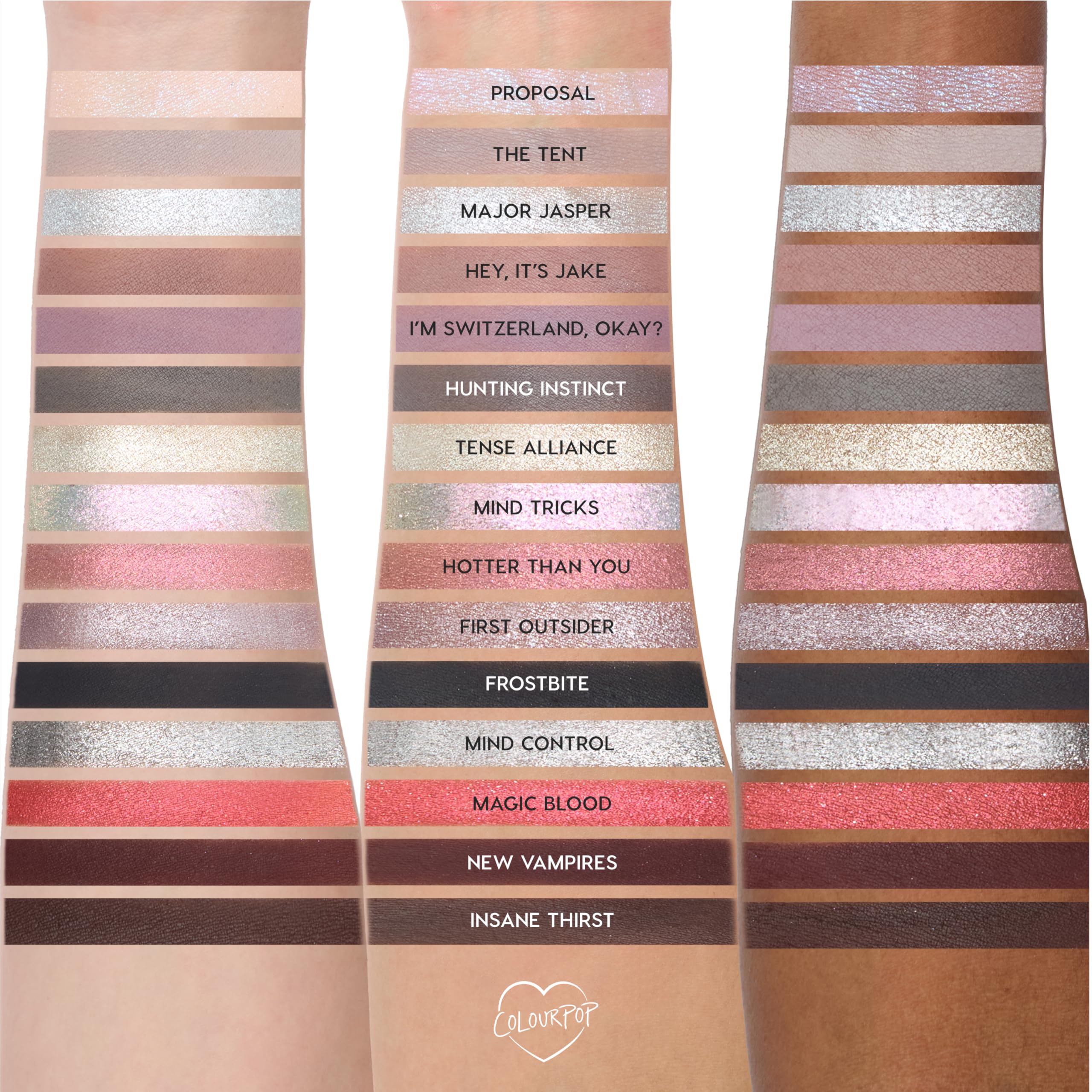 ColourPop palette in hand showing size and portability benefit for on-the-go looks