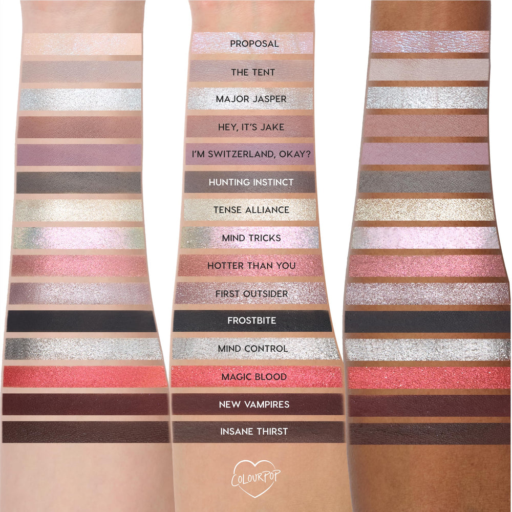 ColourPop palette in hand showing size and portability benefit for on-the-go looks