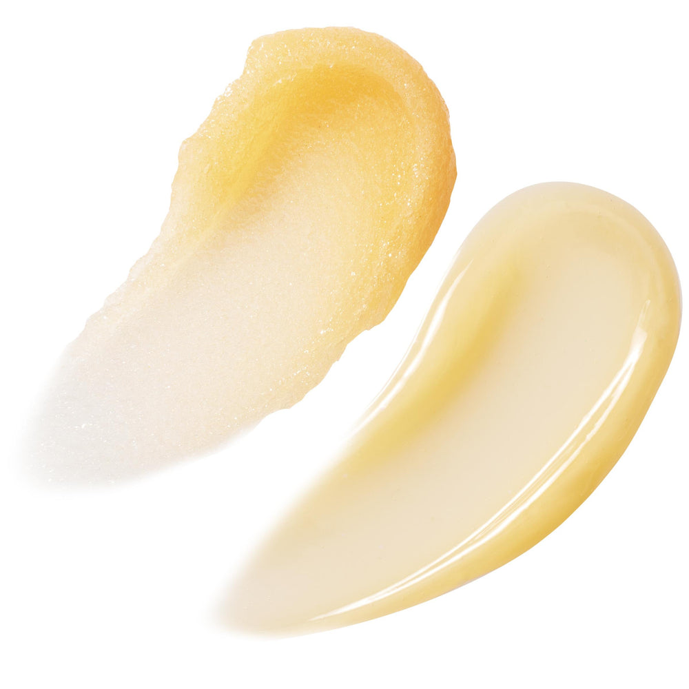 ColourPop honey-flavored lip scrub texture close-up illustrating gentle exfoliation
