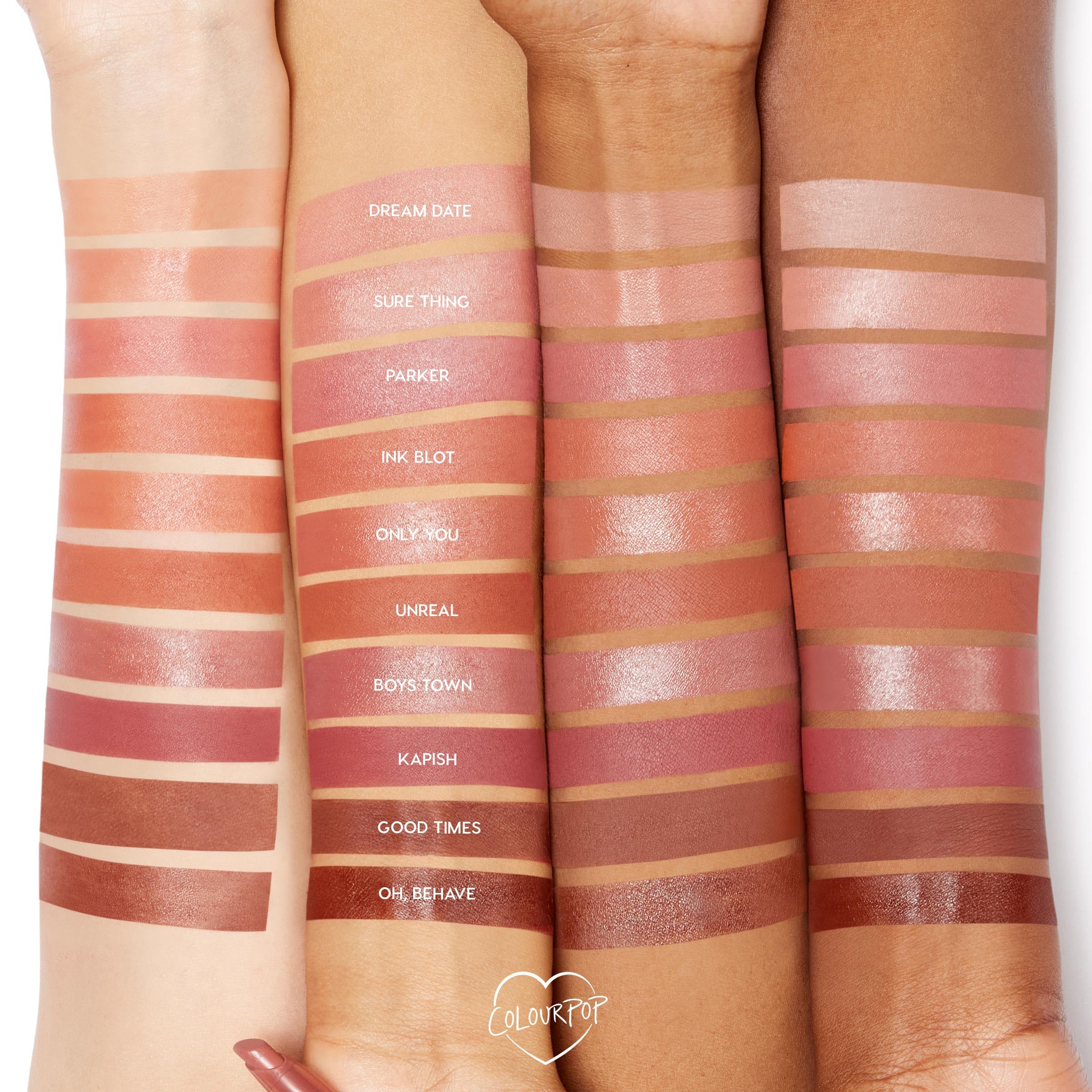 ColourPop lippie stix held in hand showing compact size and travel convenience