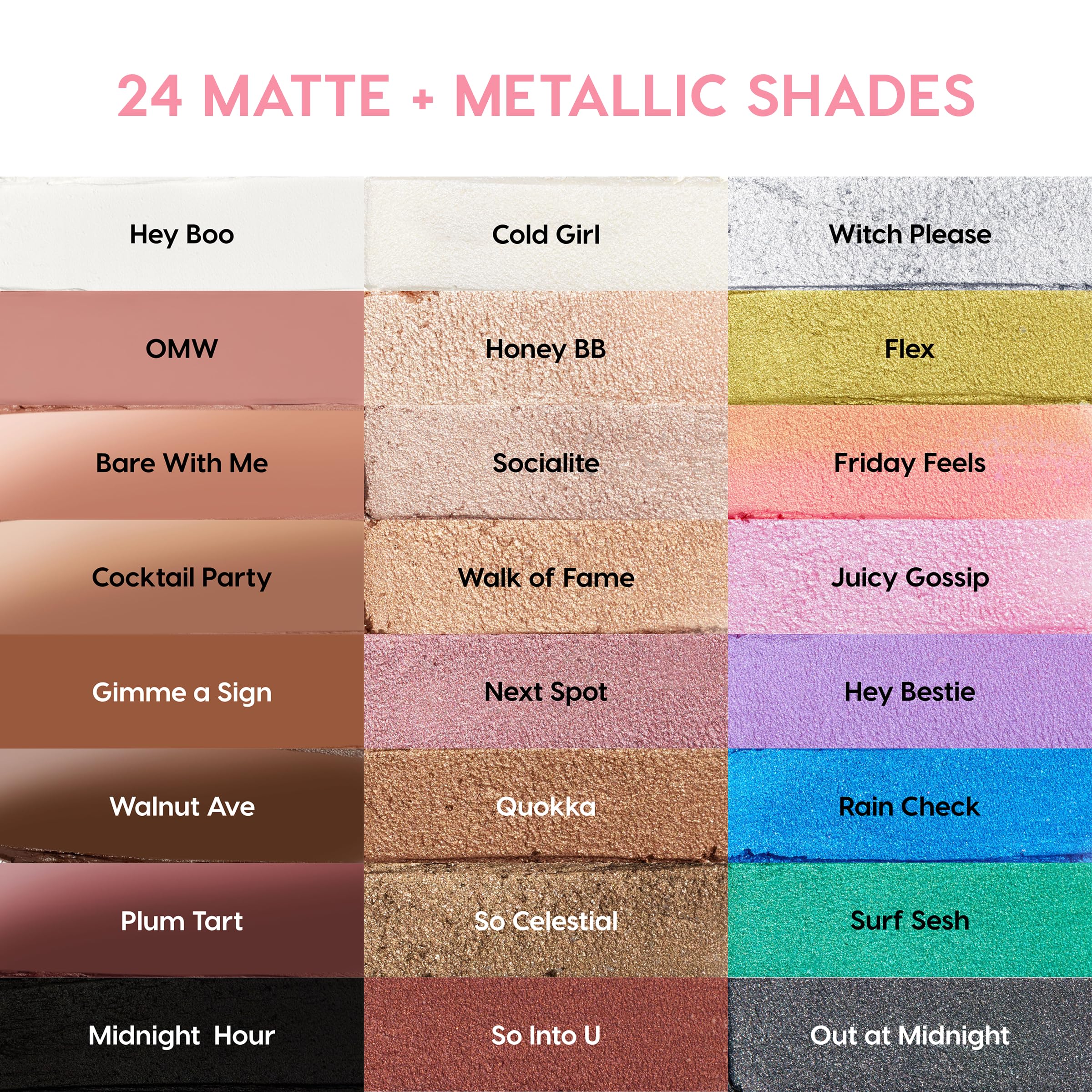 ColourPop metallic sheen swatch on skin, adds reflective dimension