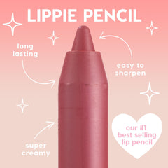ColourPop pencils applied on model lips showing defined shape and long-lasting finished look