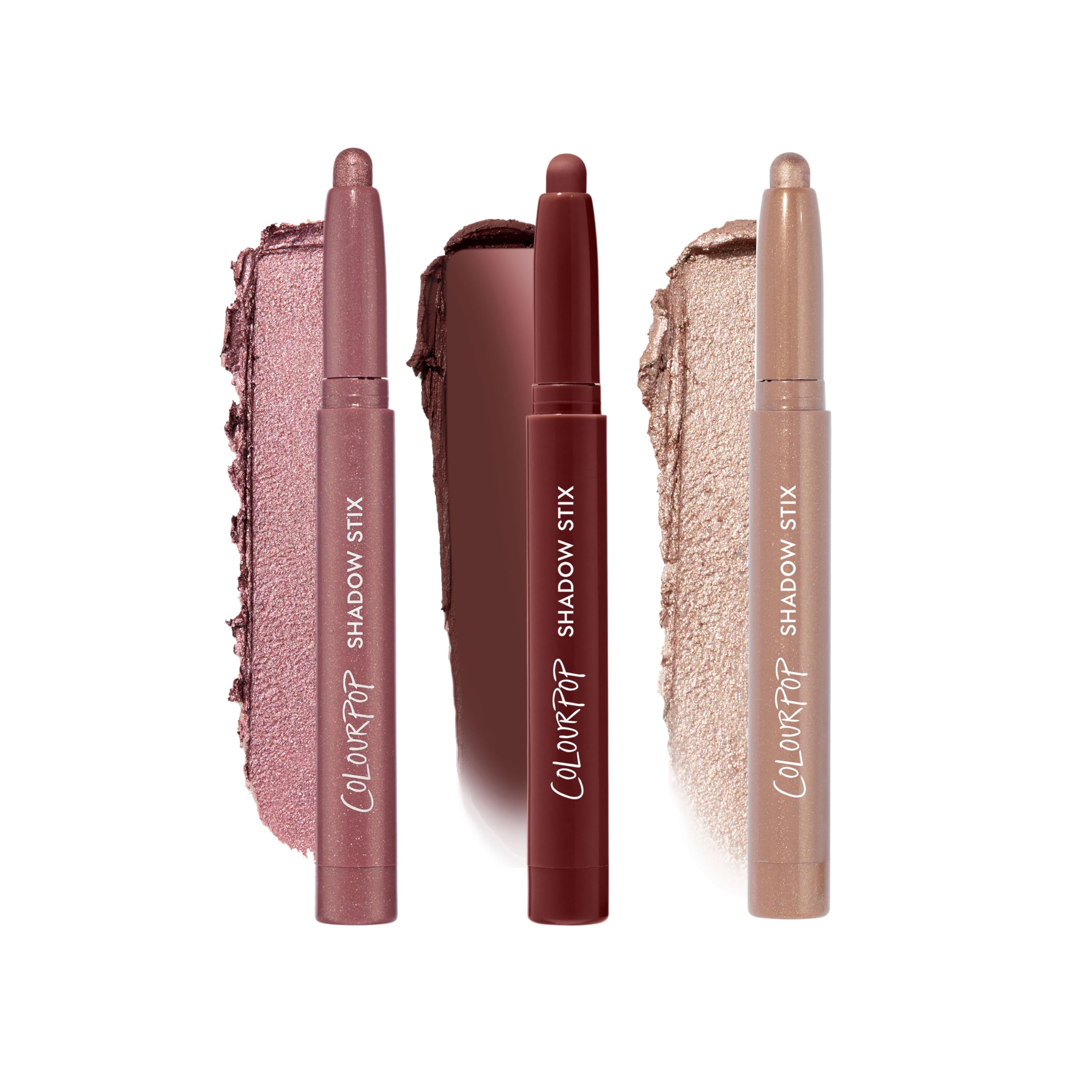 ColourPop front packaging showing three Shadow Stix, easy grab-and-go