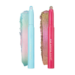 ColourPop Shadow Stix front packaging showing both multichrome shades and benefits