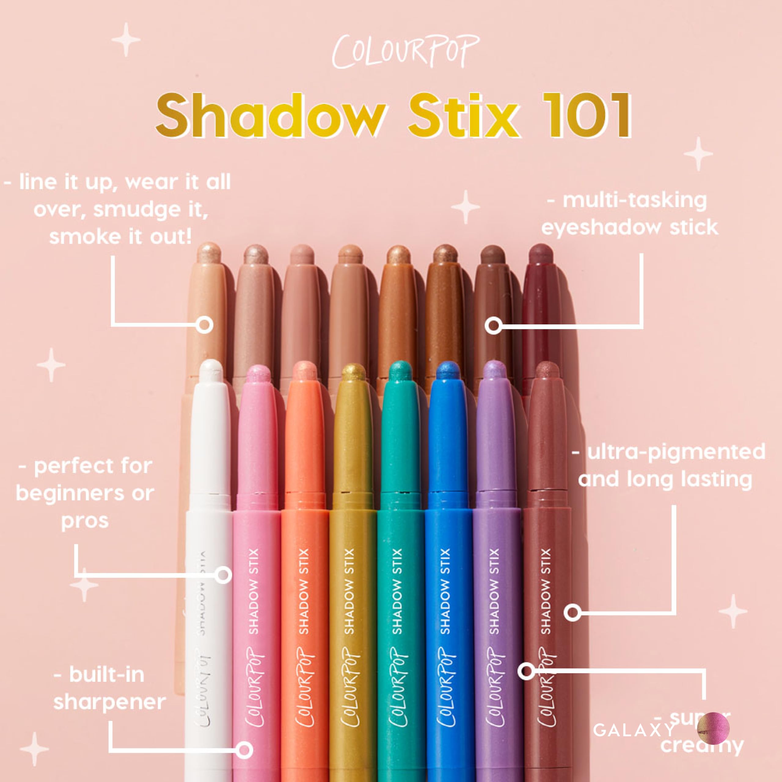 ColourPop Shadow Stix worn in a lifestyle look for quick high-impact shimmer