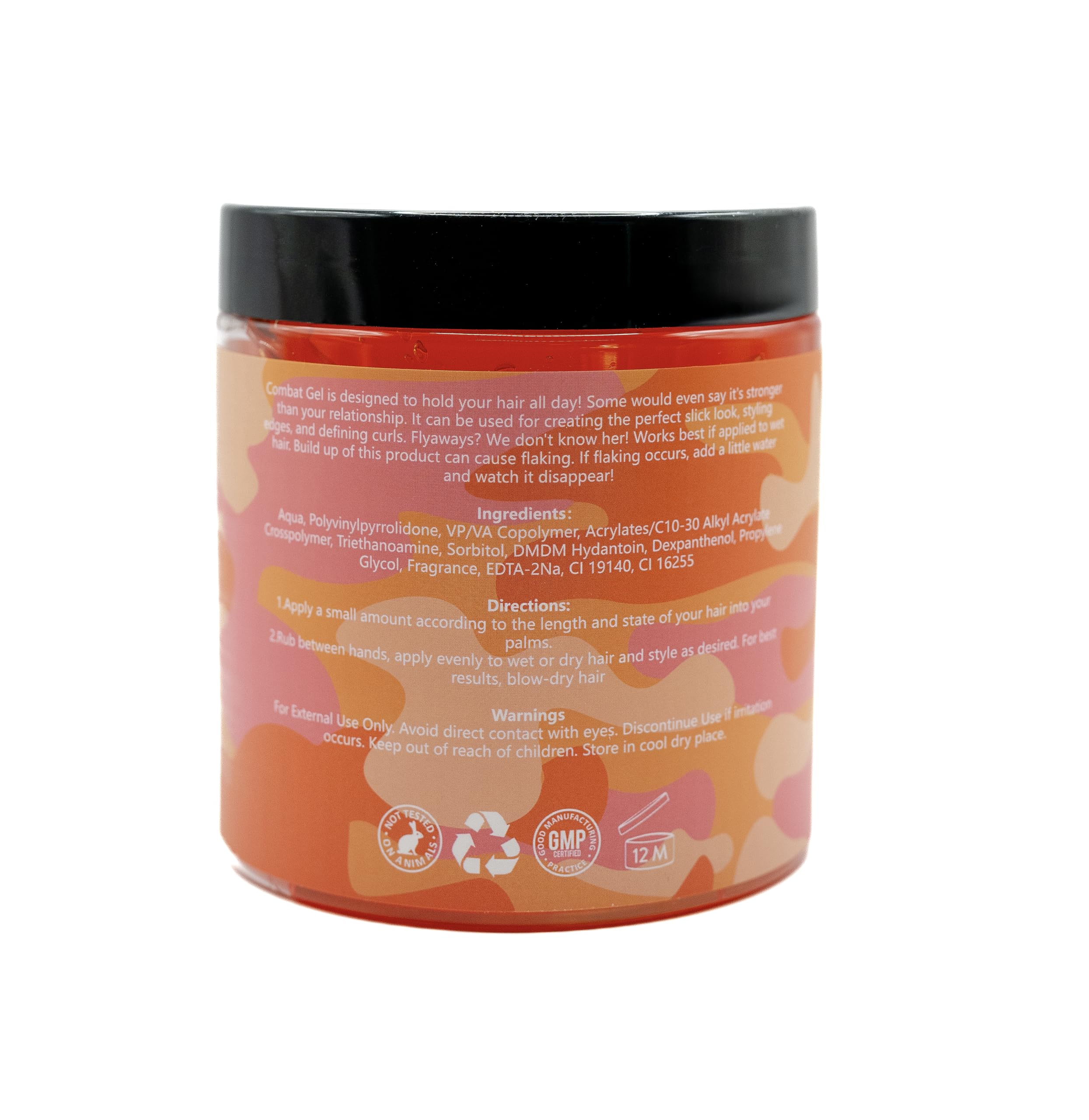 Combat Gel size comparison 500ml highlights value for frequent styling